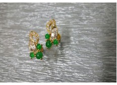 Diamond Jade Earrings